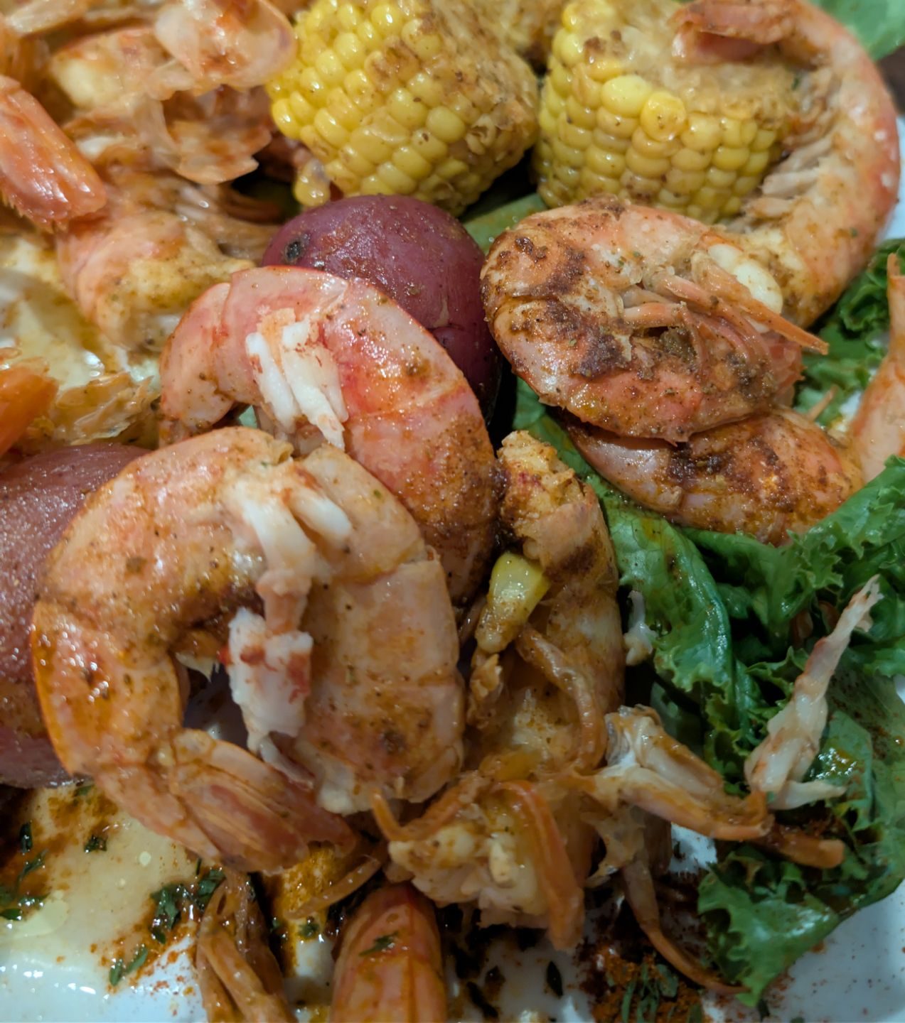 Royal Red shrimp platter we ordered at Adventures Pub and Spirits in Biloxi