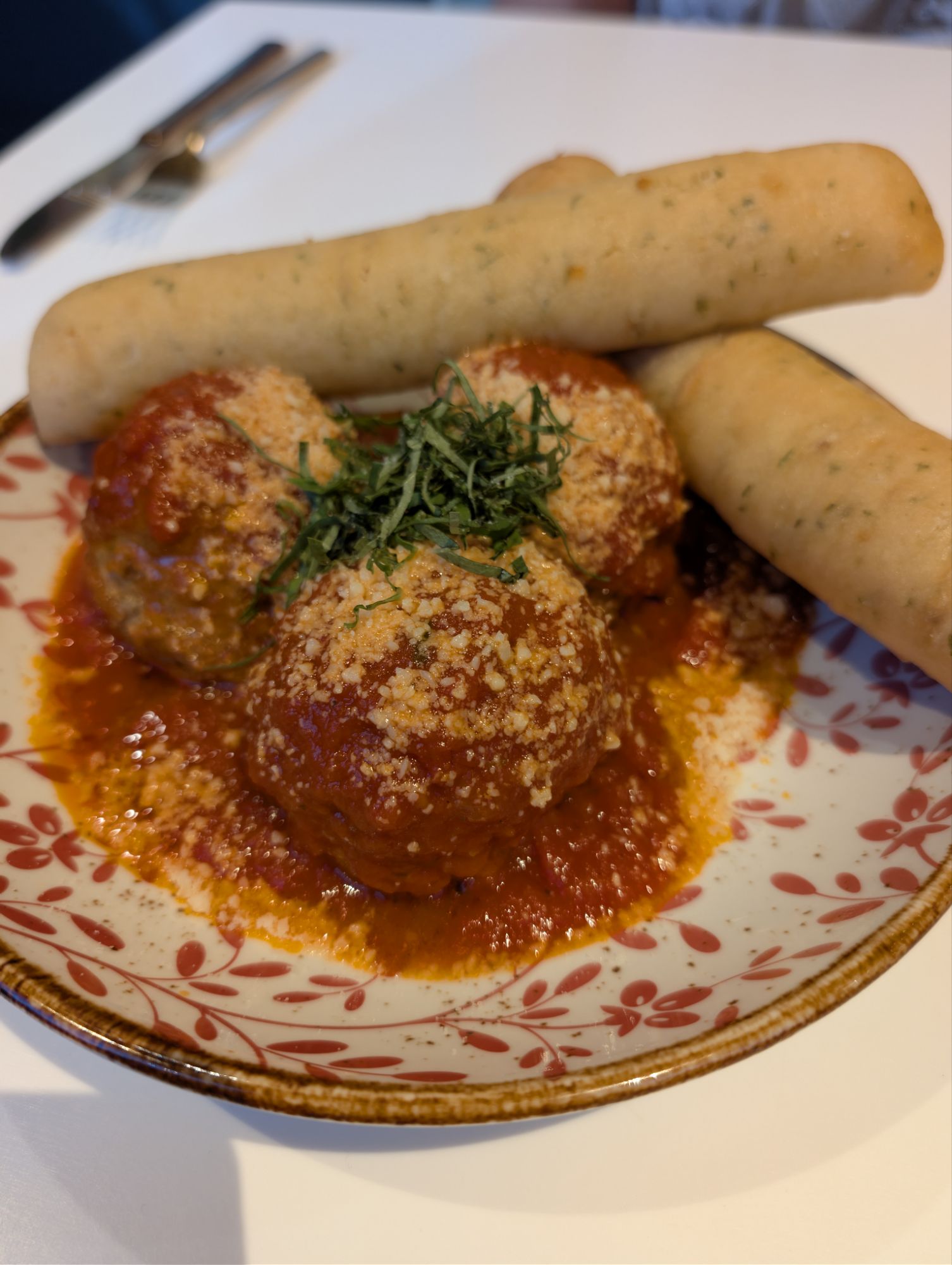 Meatball appetizer at Fields Italian in Ocean Springs, Mississippi
