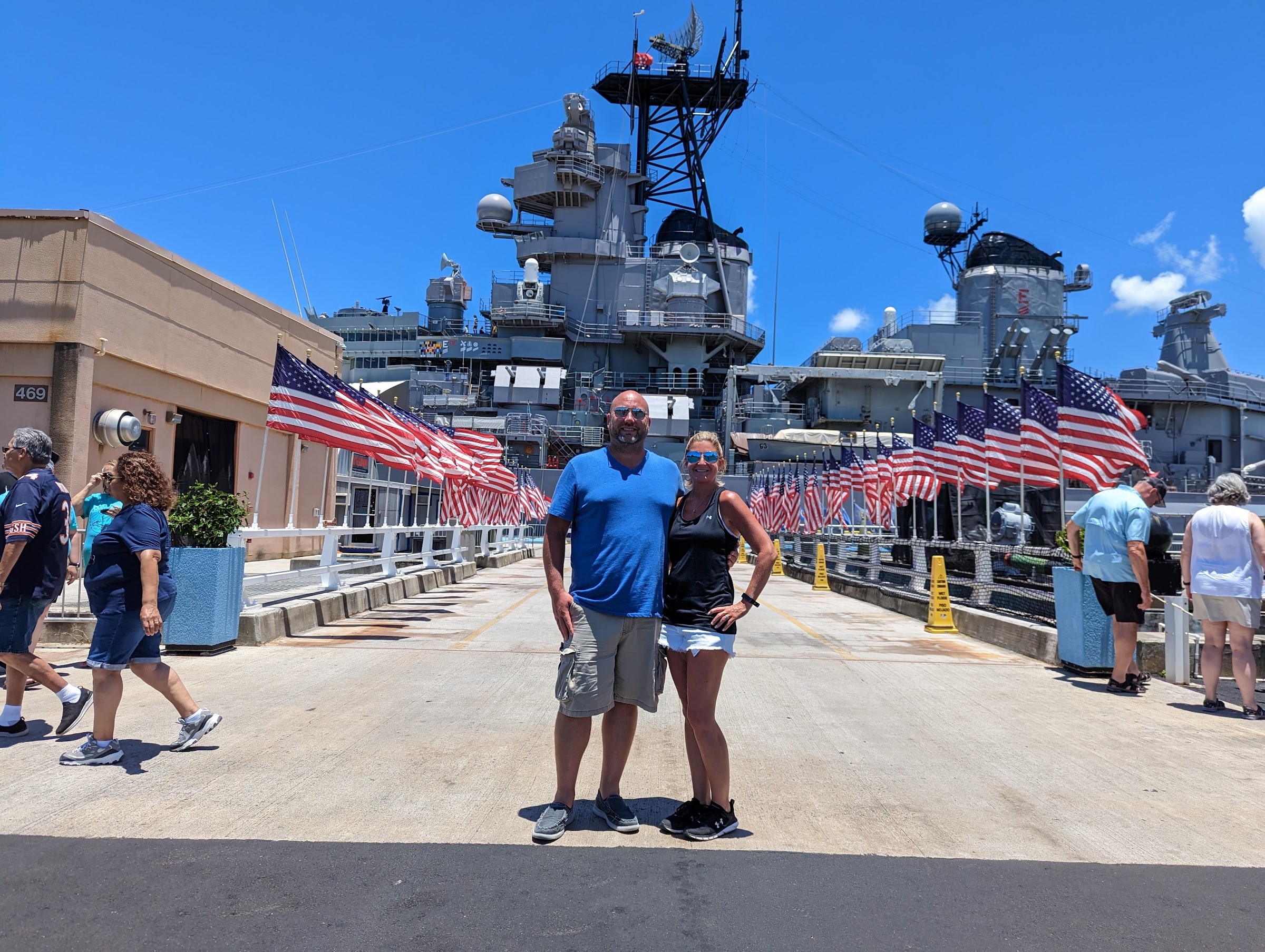 Kelli and me in front of the USS Missouri at Pearl Harbor