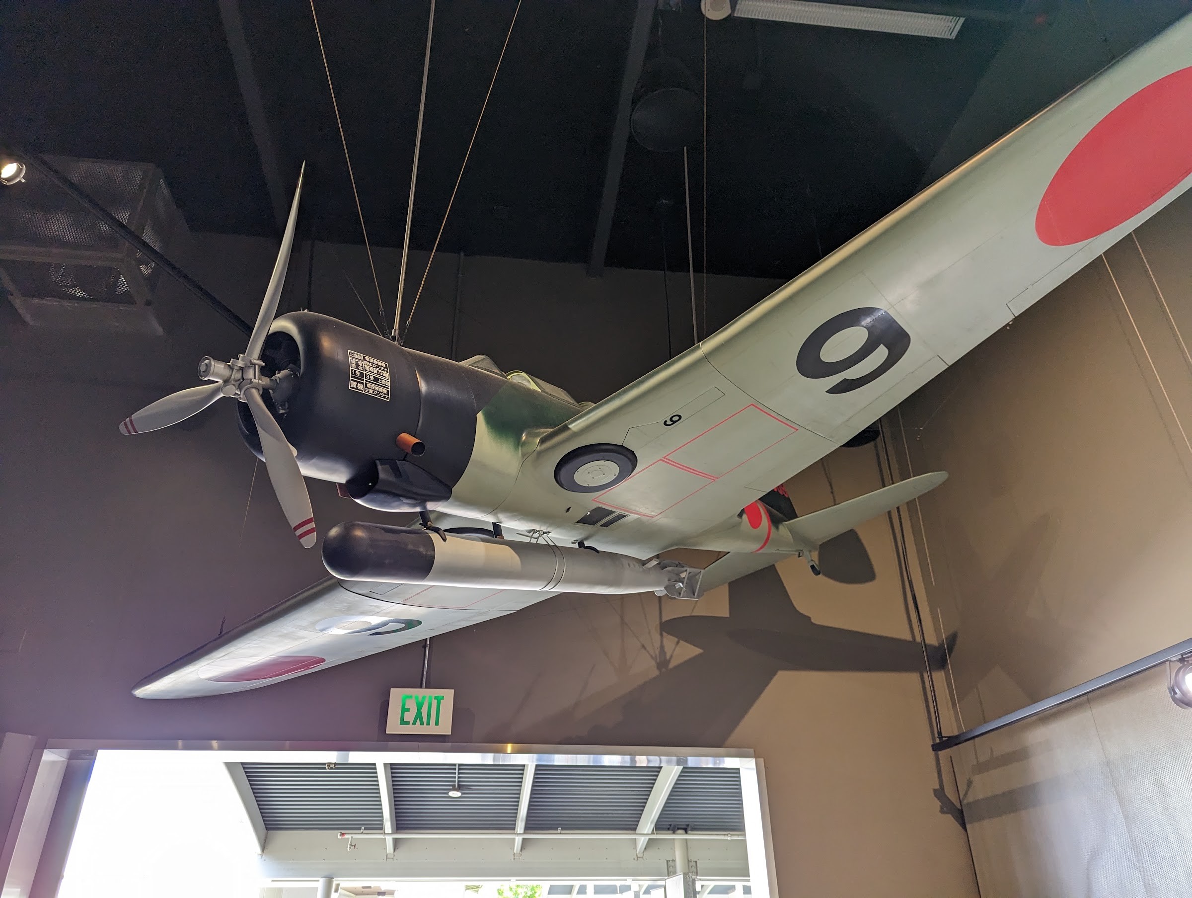 A WWII fighter plane on display in the Pearl Harbor museum
